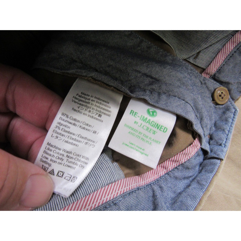 JCrew 770 Straight Fit Chino Pants Mens 34x32 Brown Re-Imagined Stretch Cotton - Picture 7 of 11